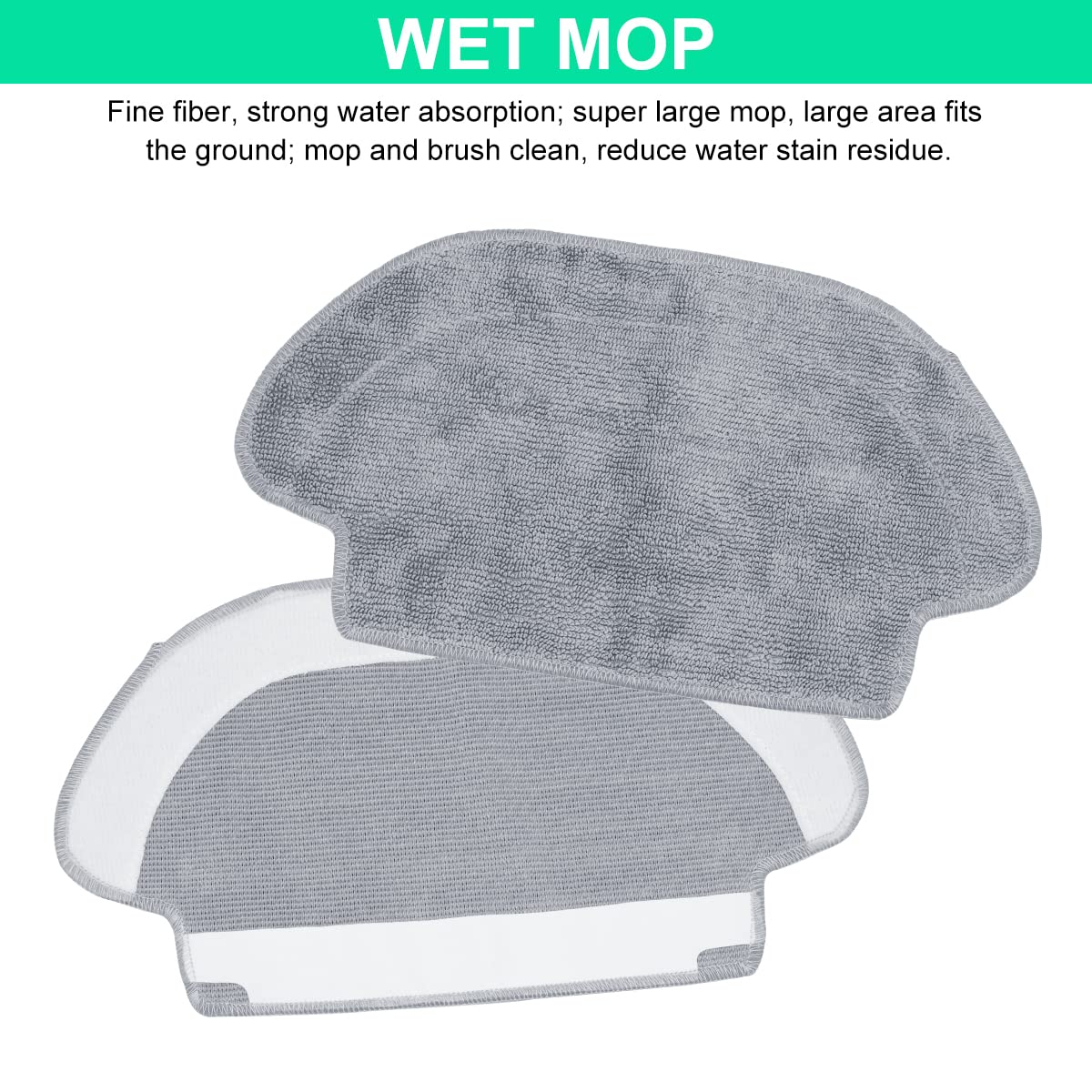 Verilux Accessories Compatible with Mi Robot Vacuum-Mop P - Wet Mop Rag & Dry&Wet Mop Rag, 2 Pcs Mop Cloth Pads Replacement Parts Acccessory for MIJIA STYJ02YM Verilux Accessories Compatible with Mi Robot Vacuum-Mop P - Wet Mop Rag & Dry&Wet Mop Rag, 2 Pcs Mop Cloth Pads Replacement Parts Acccessory for MIJIA STYJ02YM
